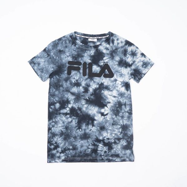 Camisetas Manga Corta Fila Niños Blancas / Gris / Negras - Mono Deckle Tie Dye - España 897516OKH